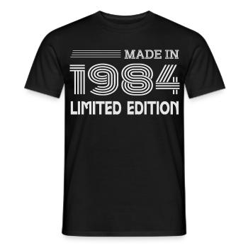 Original 1984 Vintage 1984 Retro Anniversary 1984 - Men's T-Shirt - black - Front - AI Model Male 178 light (178cm)