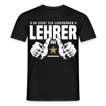 Professeur légendaire - T-shirt homme - noir - Devant - AI Model Male 178 light (178cm)