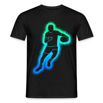 Joueurs de rugby Enfants Garçons Rugby Hommes - T-shirt homme - noir - Devant - AI Model Male 178 light (178cm)