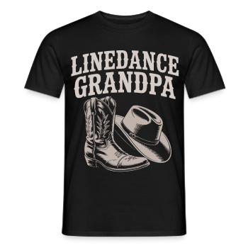 Bottes occidentales LineDance Grandpa - T-shirt homme - noir - Devant - AI Model Male 178 light (178cm)