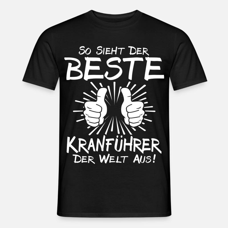 Bester Kranführer - Männer T-Shirt - Schwarz