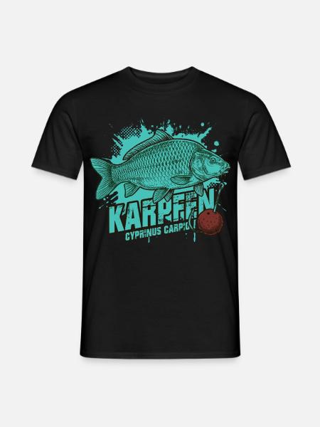 Karpfen – Der König des Sees - Männer T-Shirt - Schwarz