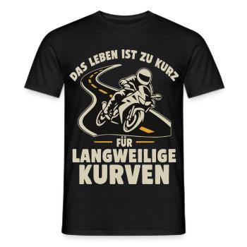 Life is too short for boring curves - Men's T-Shirt - black - Front - AI Model Male 178 light (178cm)
