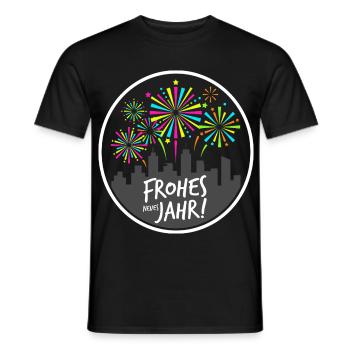 Frohes Neues Jahr 2026 Lustiges Silvester Geschenk - Männer T-Shirt - Schwarz - Vorne - AI Model Male 178 light (178cm)