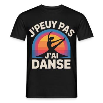 Ich kann nicht, ich habe Tanz - Männer T-Shirt - Schwarz - Vorne - AI Model Male 178 light (178cm)