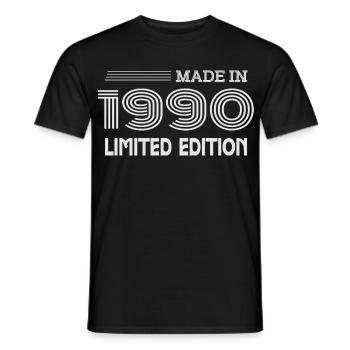 Original 1990 Vintage 1990 Retro Jubiläum 1990 - Männer T-Shirt - Schwarz - Vorne - AI Model Male 178 light (178cm)
