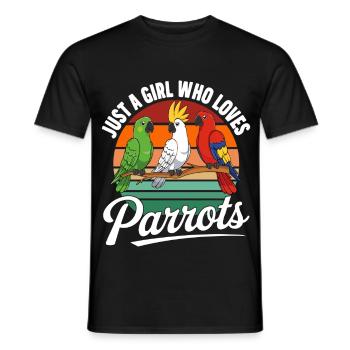 Retro Papageien Tropische Vögel Vintage  - Männer T-Shirt - Schwarz - Vorne - AI Model Male 178 light (178cm)