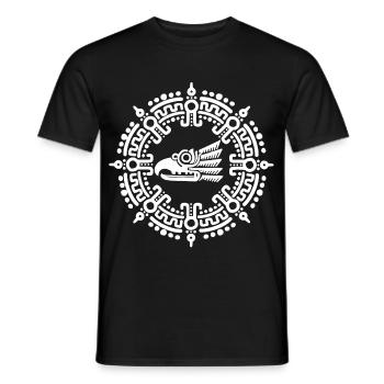 Symbole aztèque blanc - T-shirt homme - noir - Devant - AI Model Male 178 light (178cm)