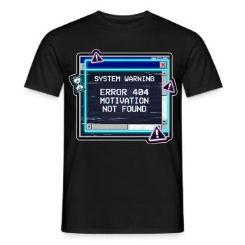 Error 404 Motivation Glitch - Männer T-Shirt - Schwarz - Vorne - AI Model Male 178 light (178cm)