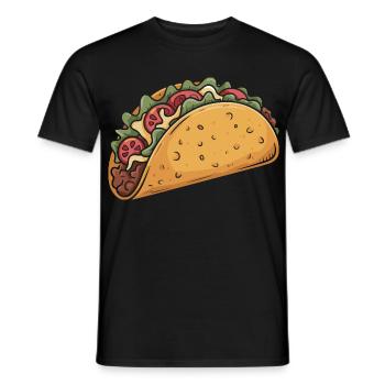 Cartoon Taco Fiesta - Männer T-Shirt - Schwarz - Vorne - AI Model Male 178 light (178cm)