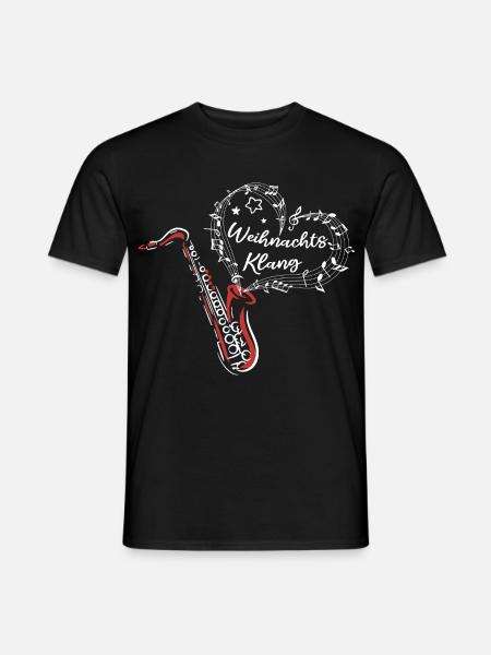 Weihnachten Saxofon Weihnachtsklang Musik - Männer T-Shirt - Schwarz