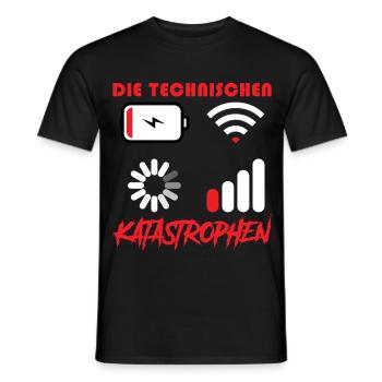 Ordinateur LES DÉSASTRES TECHNIQUES DRÔLES - T-shirt homme - noir - Devant - AI Model Male 178 light (178cm)