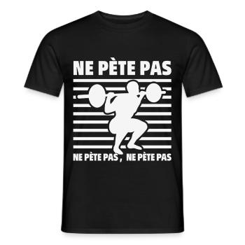 Nicht, nicht, Humor Bodybuilding-Kraft - Männer T-Shirt - Schwarz - Vorne - AI Model Male 178 light (178cm)