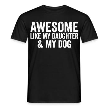 Tochter Hundeliebhaber Lustiger Vater Papa - Männer T-Shirt - Schwarz - Vorne - AI Model Male 178 light (178cm)