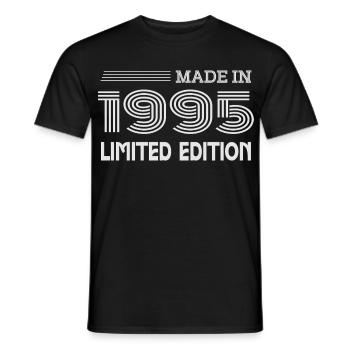 Original 1995 Vintage 1995 Retro Jubiläum 1995 - Männer T-Shirt - Schwarz - Vorne - AI Model Male 178 light (178cm)