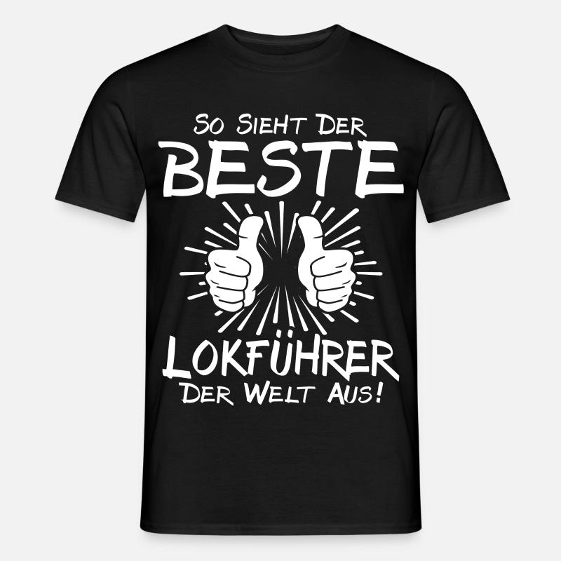 Bester Lokführer - Männer T-Shirt - Schwarz