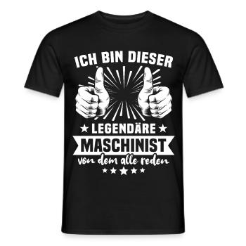 Machinist Legend - Men's T-Shirt - black - Front - AI Model Male 178 light (178cm)
