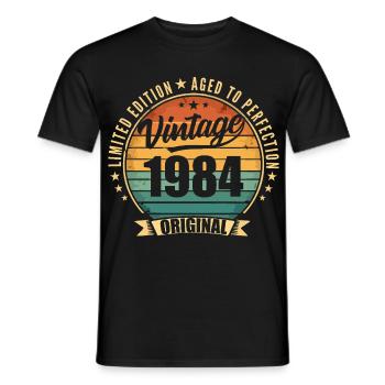Limitierte Jubiläumsausgabe von 1984 - Männer T-Shirt - Schwarz - Vorne - AI Model Male 178 light (178cm)