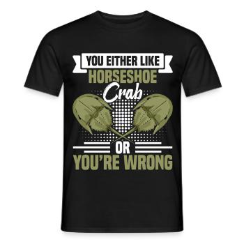  Encycloart Horseshoe Crab Decor Arthropod - Men's T-Shirt - black - Front - AI Model Male 178 light (178cm)