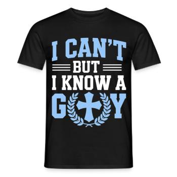 Je ne peux pas, je connais Dieu - T-shirt homme - noir - Devant - AI Model Male 178 light (178cm)