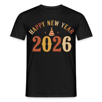 Feiert die schöne Silvesterparty 2026 - Männer T-Shirt - Schwarz - Vorne - AI Model Male 178 light (178cm)