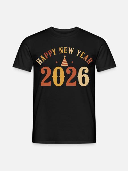 Feiert die schöne Silvesterparty 2026 - Männer T-Shirt - Schwarz
