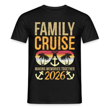 Family Cruise 2026 Making Memories Together  - Männer T-Shirt - Schwarz - Vorne - AI Model Male 178 light (178cm)