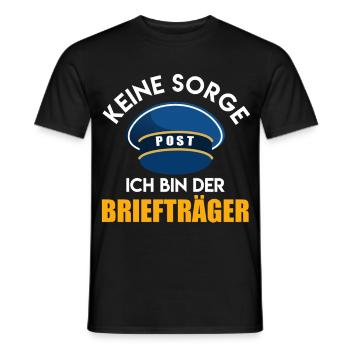 Briefträger KEINE SORGE ICH BIN DER BRIEFTRÄGER - Männer T-Shirt - Schwarz - Vorne - AI Model Male 178 light (178cm)