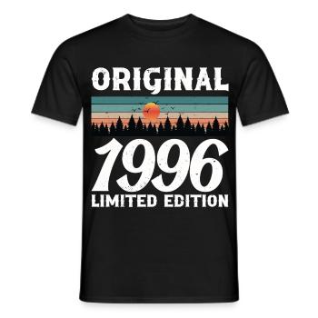 1996 Original Retro Vintage Geburtstagsgeschenk - Männer T-Shirt - Schwarz - Vorne - AI Model Male 178 light (178cm)