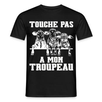 Agriculteur Agriculture Dermatose Nodulaire - T-shirt homme - noir - Devant - AI Model Male 178 light (178cm)