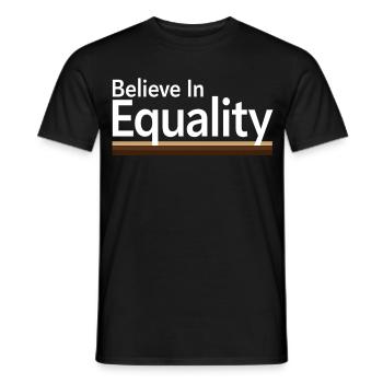 Believe In Equality Statement Gleichberechtigung - Men's T-Shirt - black - Front - AI Model Male 178 light (178cm)