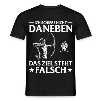 Archery - The goal is wrong Archery - Men's T-Shirt - black - Front - AI Model Male 178 light (178cm)