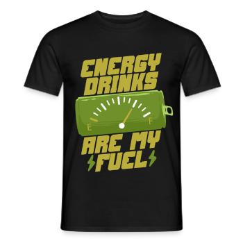 Energy Drinks Are My Fuel - Men's T-Shirt - black - Front - AI Model Male 178 light (178cm)