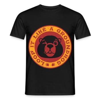 Groundhog Day Groundhog Loop It Like A Groundhog - Men's T-Shirt - black - Front - AI Model Male 178 light (178cm)