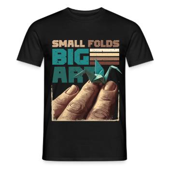 Origami Small Folds Big Art - Men's T-Shirt - black - Front - AI Model Male 178 light (178cm)