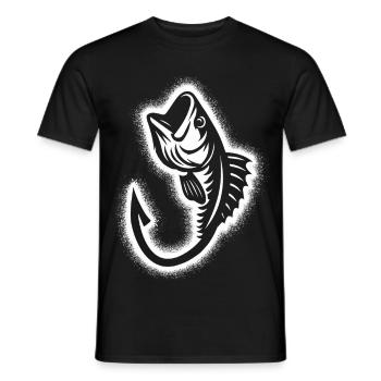Pêcheur, pêcheur, pêcheurs, pêcheurs masculins - T-shirt homme - noir - Devant - AI Model Male 178 light (178cm)
