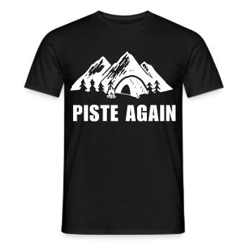 ENCORE UNE FOIS. Ski. Sports de ski d’hiver - T-shirt homme - noir - Devant - AI Model Male 178 light (178cm)