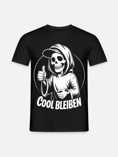 Pouce levé avec capuche squelette - T-shirt homme - noir