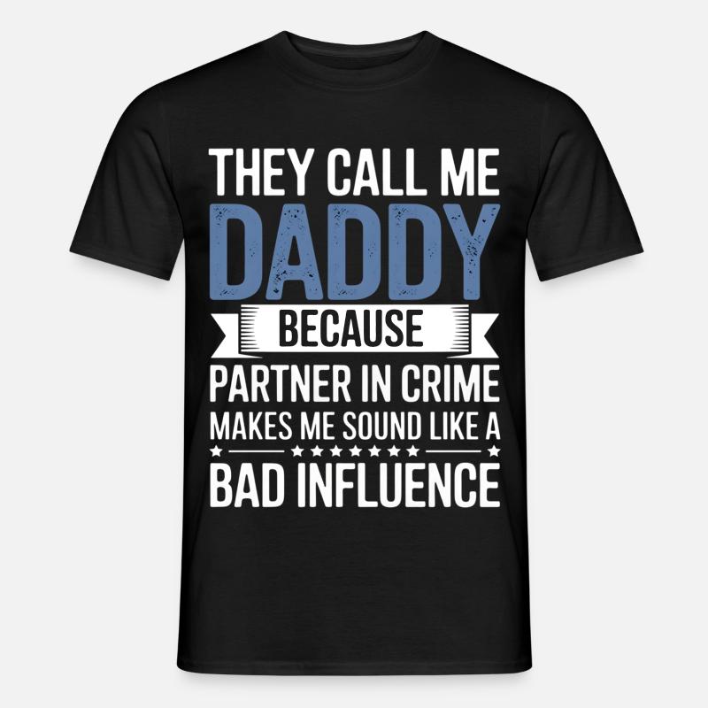 Daddy Partner in Crime Tee - Männer T-Shirt - Schwarz