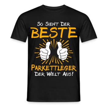 Parkettleger Geschenkidee - Männer T-Shirt - Schwarz - Vorne - AI Model Male 178 light (178cm)