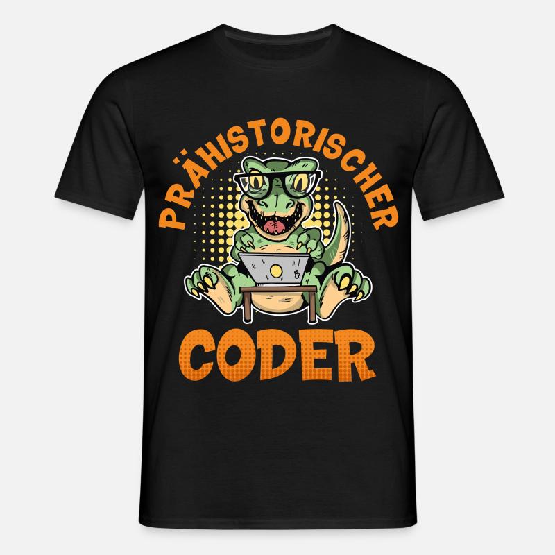 Programmation PRÉHISTORIQUE : Divertissement du CODER - T-shirt Homme - noir