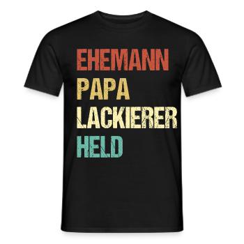 Père peintre - T-shirt homme - noir - Devant - AI Model Male 178 light (178cm)