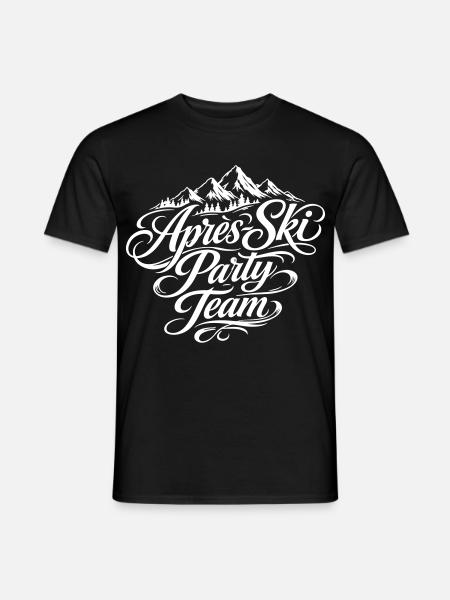Apres Ski Party Team Berge - Männer T-Shirt - Schwarz