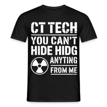 CT Tech: Nothing to hide - Men's T-Shirt - black - Front - AI Model Male 178 light (178cm)