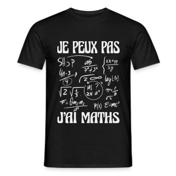 Ich kann nicht. Ich habe Mathematik. Humor. Mathematik. - Männer T-Shirt - Schwarz - Vorne - AI Model Male 178 light (178cm)