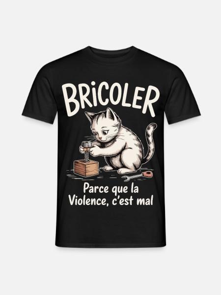 Tinkering, because violence is bad - Men's T-Shirt - black