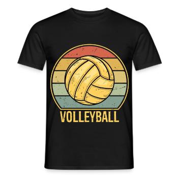 Volleyball Retro Vintage - Männer T-Shirt - Schwarz - Vorne - AI Model Male 178 light (178cm)