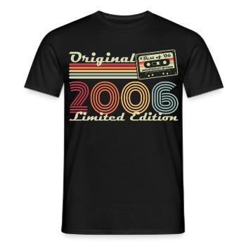 Original 2006 Vintage Vintage Birthday Retro - Men's T-Shirt - black - Front - AI Model Male 178 light (178cm)