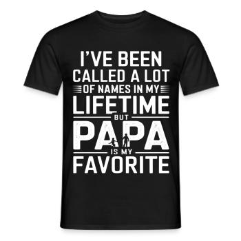Papa est mon préféré - T-shirt homme - noir - Devant - AI Model Male 178 light (178cm)
