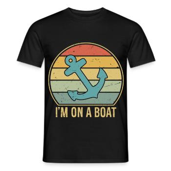 I'm On A Boat - Männer T-Shirt - Schwarz - Vorne - AI Model Male 178 light (178cm)